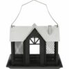 Utefuglhus Villa i metall 2000ml 26x19x19cm svart Utefuglhus Villa i metall 2000ml 26x19x19cm svart