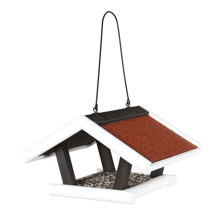 Natura hanging fugle automat 30 × 18 × 28 cm black/white Natura hanging fugle automat 30 × 18 × 28 cm black/white