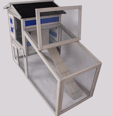 Utebur ferie hus med utegård 140x55x100cm blå-grå