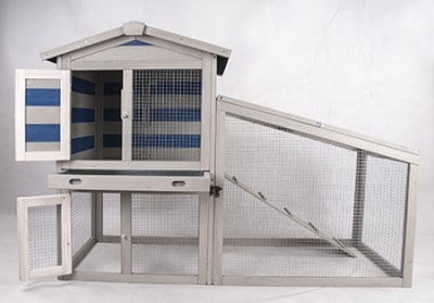 Utebur ferie hus med utegård 140x55x100cm blå-grå