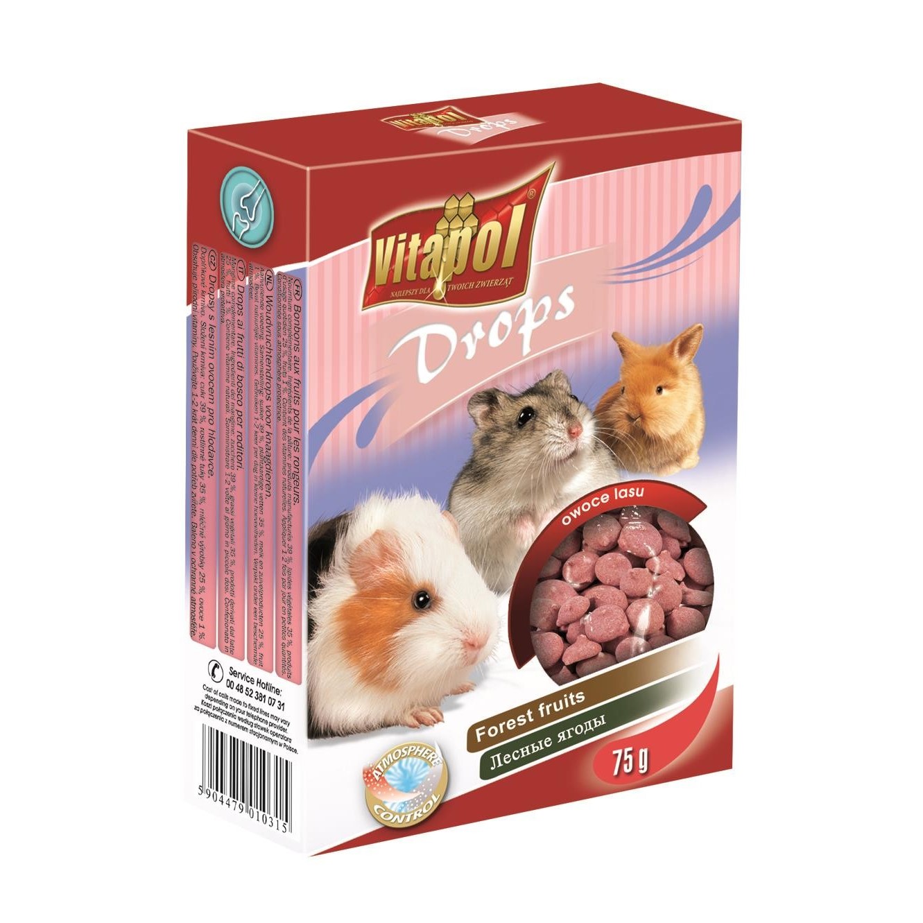 Vitapol Drops med Skogsbær 75g Vitapol Drops med Skogsbær 75g