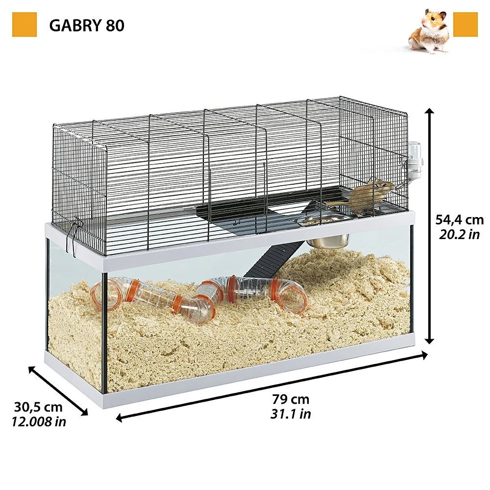 FP Gabry 80 svart/glass 79x30.5x51.4cm