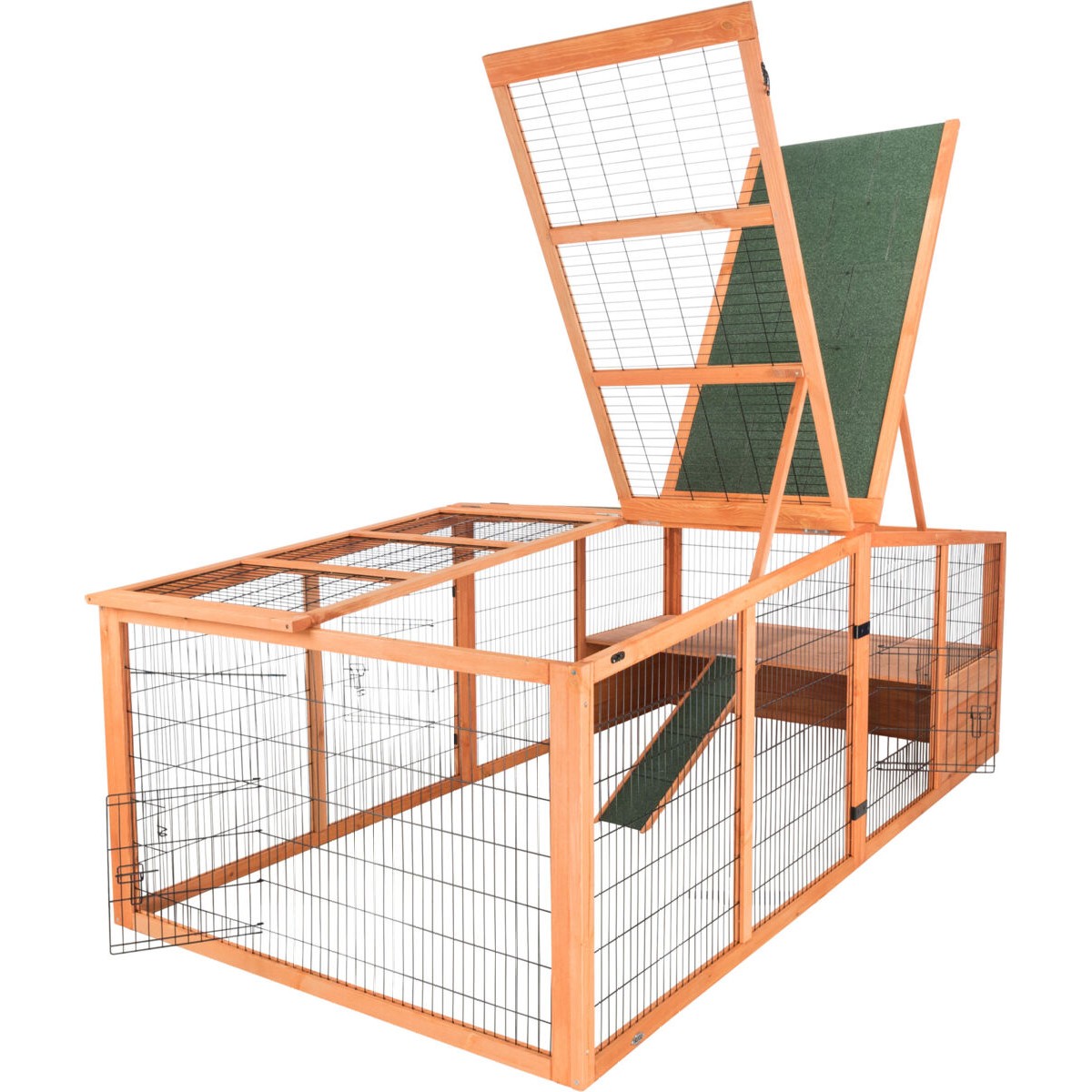 Kanininnhegning utendørs XL med tak (lokk) – til kanin og marsvin Kanininnhegning utendørs XL med tak (lokk) – til kanin og marsvin