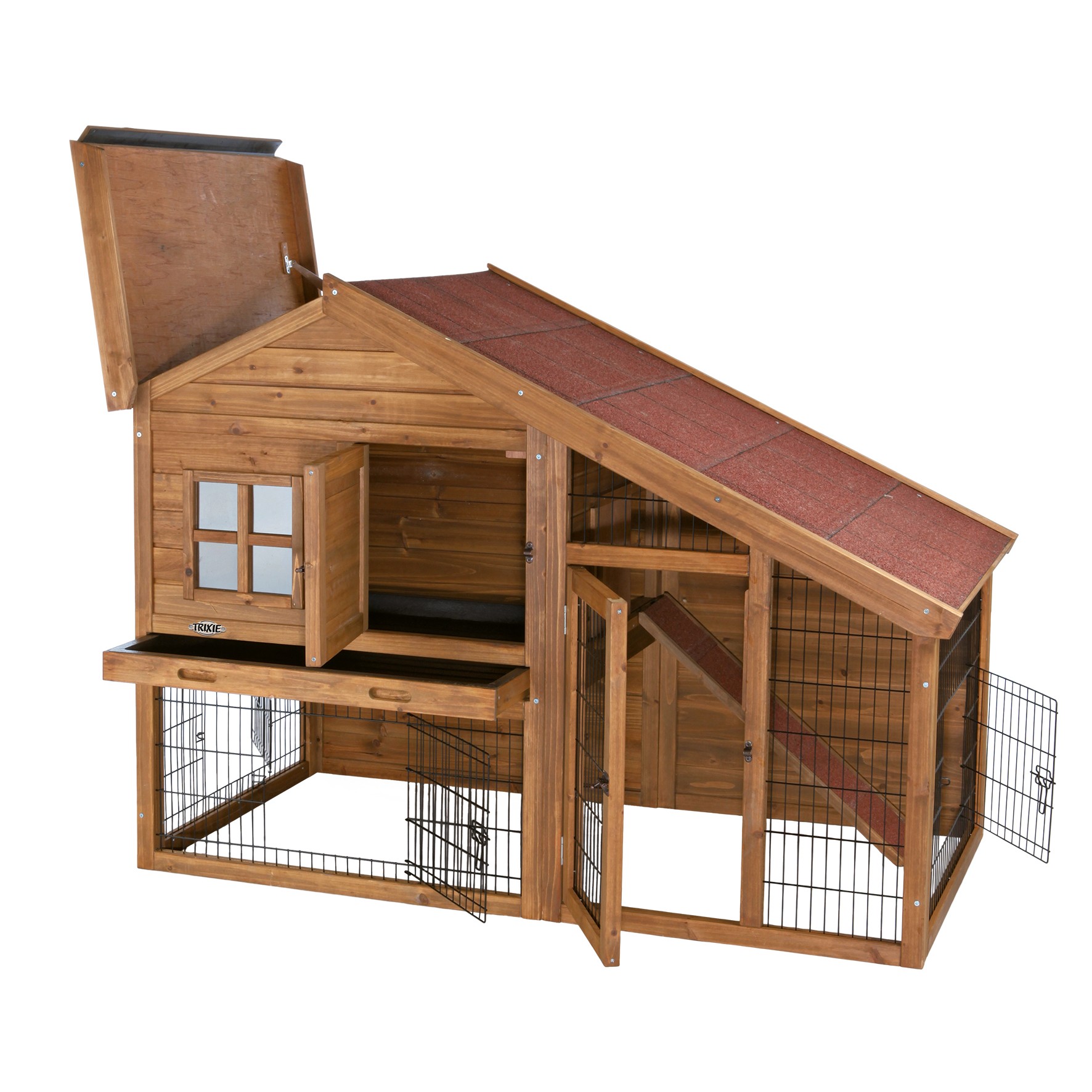 Trixie Natura utebur til kanin med luftegård Trixie Natura utebur til kanin med luftegård