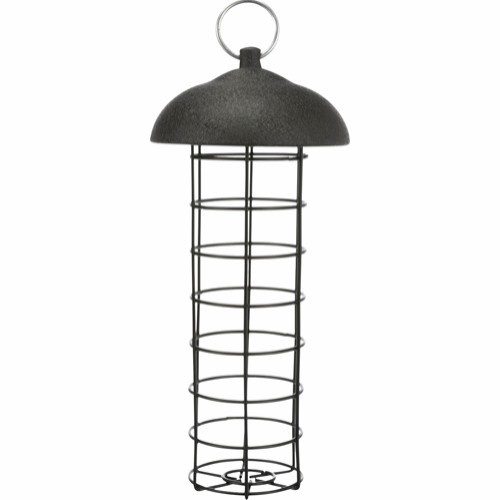 Utefuglautomat til meiseboller i metall ø10 x 21cm sort Utefuglautomat til meiseboller i metall ø10 x 21cm sort