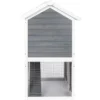 Utendørs kaninbur i tre – 2 etasjer (grå/hvit) 111×70.5×114.8 cm Utendørs kaninbur i tre – 2 etasjer (grå/hvit) 111×70.5×114.8 cm