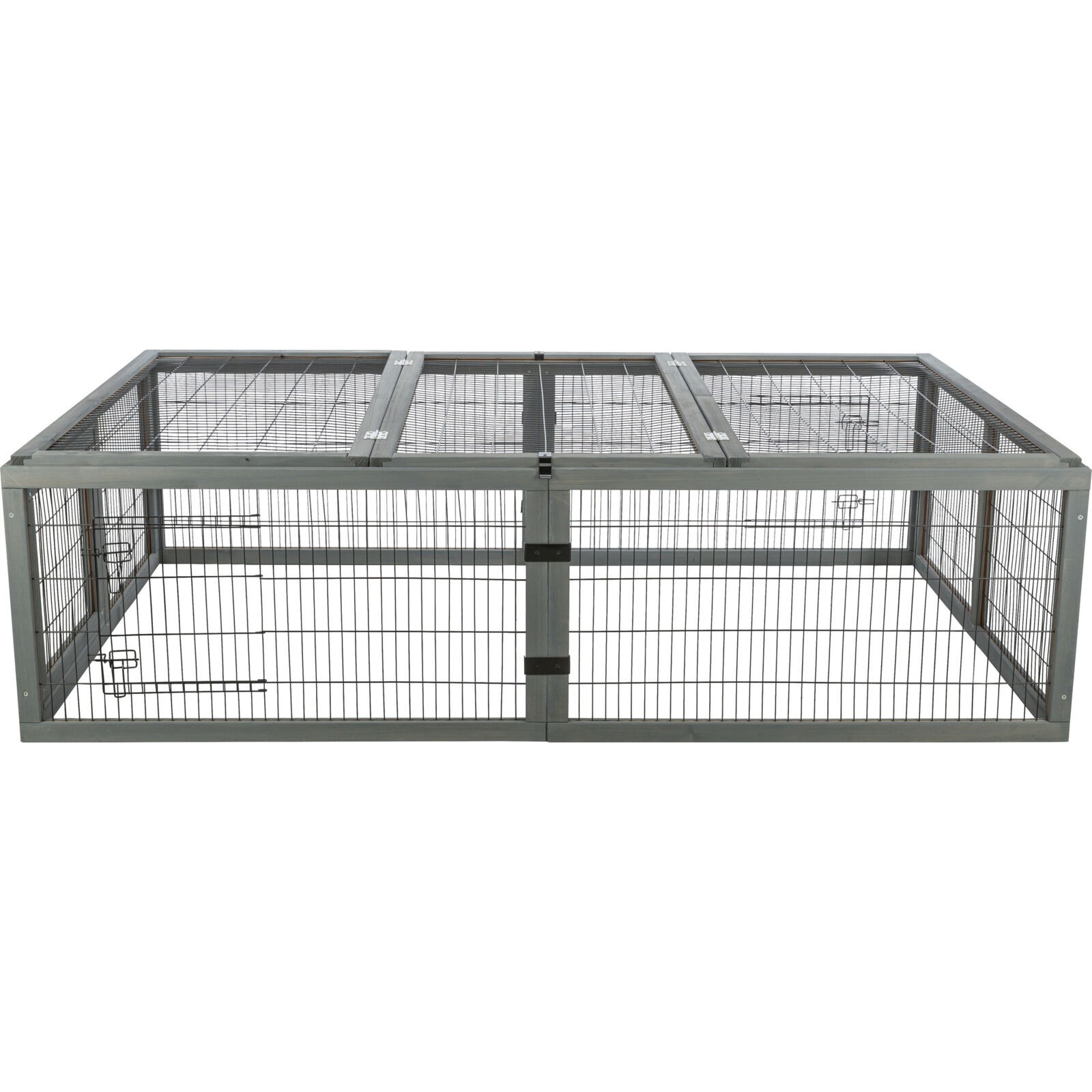 Utendørs kaningård med tak (løpegård) – 174 × 48 × 109 cm