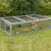 Utendørs kaningård med tak (løpegård) – 174 × 48 × 109 cm Utendørs kaningård med tak (løpegård) – 174 × 48 × 109 cm