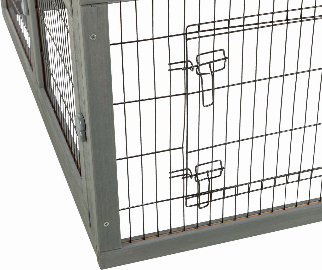 Utendørs kaningård med tak (løpegård) – 174 × 48 × 109 cm